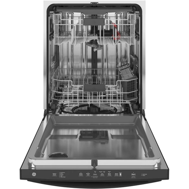 GE Top Control with Stainless Steel Interior Dishwasher with Sanitize Cycle & Dry Boost with Fan Assist