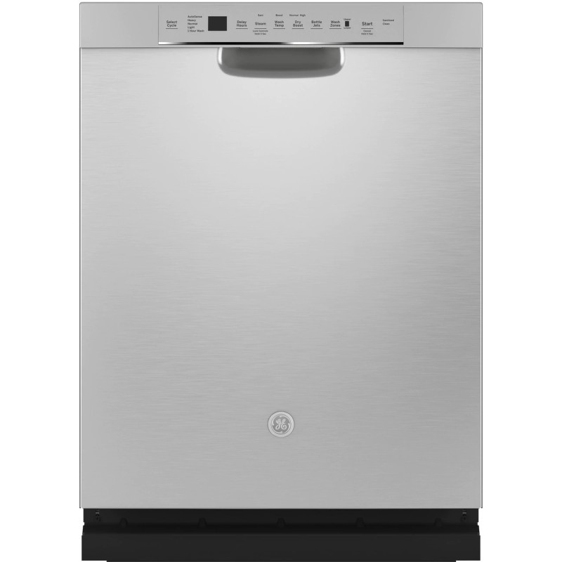 GE Front Control with Stainless Steel Interior Dishwasher with Sanitize Cycle & Dry Boost