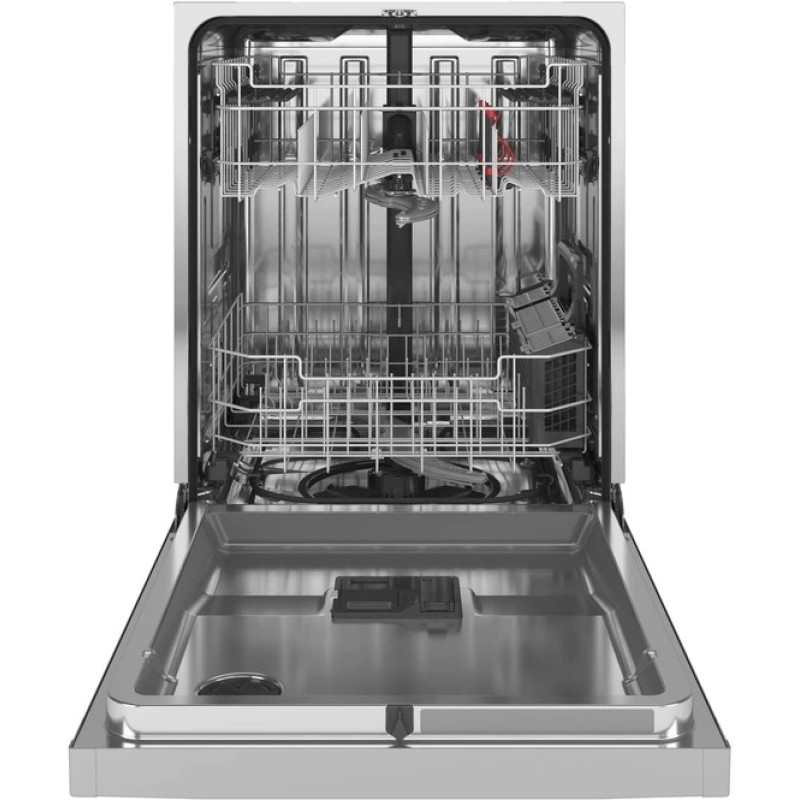 GE Front Control with Stainless Steel Interior Dishwasher with Sanitize Cycle & Dry Boost