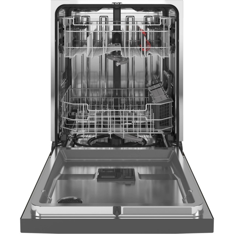 GE Front Control with Stainless Steel Interior Dishwasher with Sanitize Cycle & Dry Boost