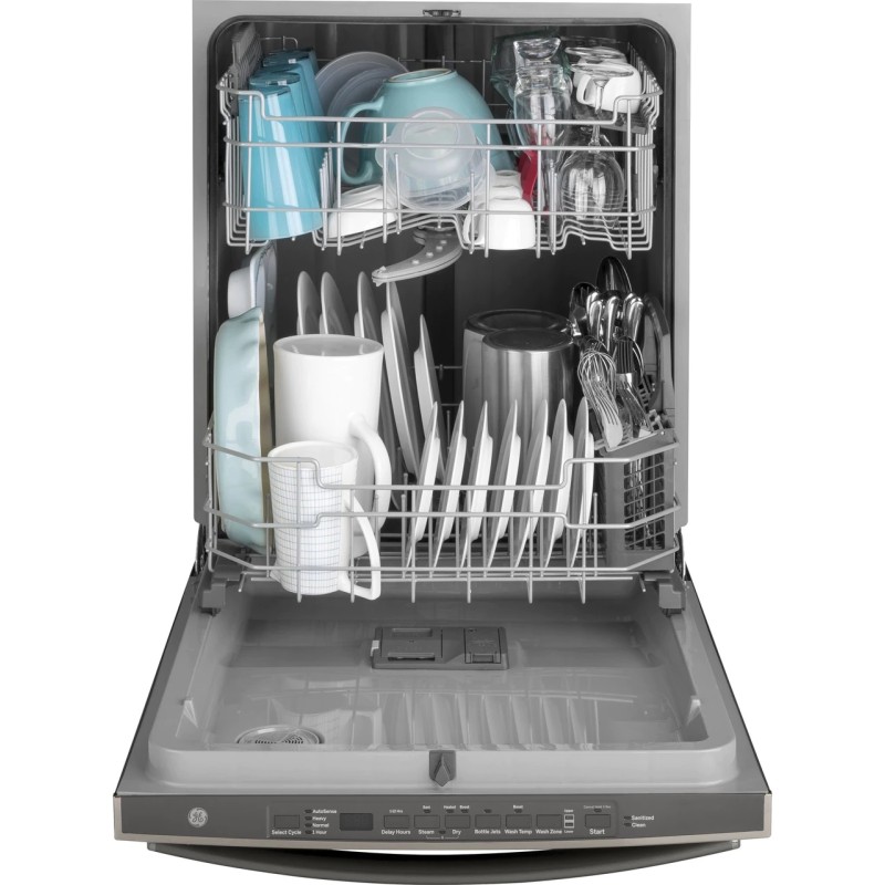 GE Top Control with Plastic Interior Dishwasher with Sanitize Cycle & Dry Boost