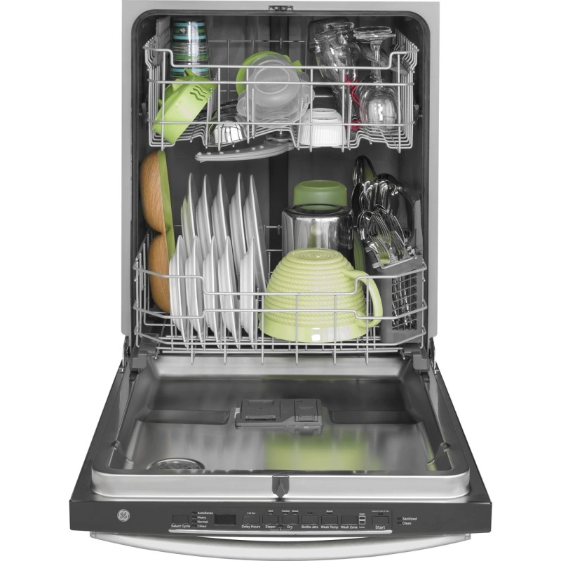 GE Top Control with Stainless Steel Interior Door Dishwasher with Sanitize Cycle & Dry Boost