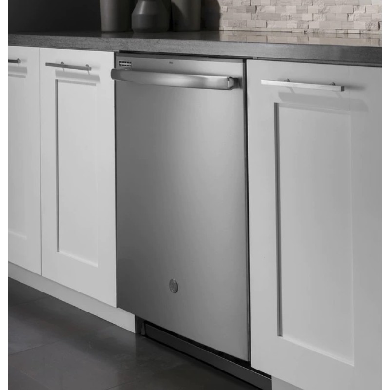 GE Top Control with Stainless Steel Interior Door Dishwasher with Sanitize Cycle & Dry Boost