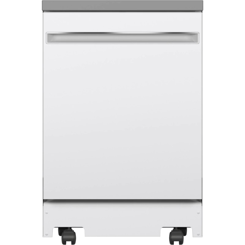 GE 24" Stainless Steel Interior Portable Dishwasher with Sanitize Cycle