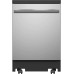 GE 24" Stainless Steel Interior Portable Dishwasher with Sanitize Cycle