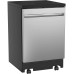 GE 24" Stainless Steel Interior Portable Dishwasher with Sanitize Cycle
