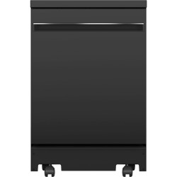 GE 24" Stainless Steel Interior Portable Dishwasher with Sanitize Cycle