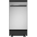 GE 18" Stainless Steel Interior Portable Dishwasher with Sanitize Cycle