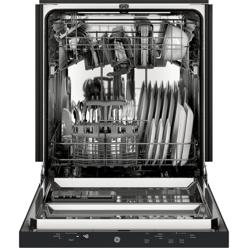 GE ADA Compliant Stainless Steel Interior Dishwasher with Sanitize Cycle