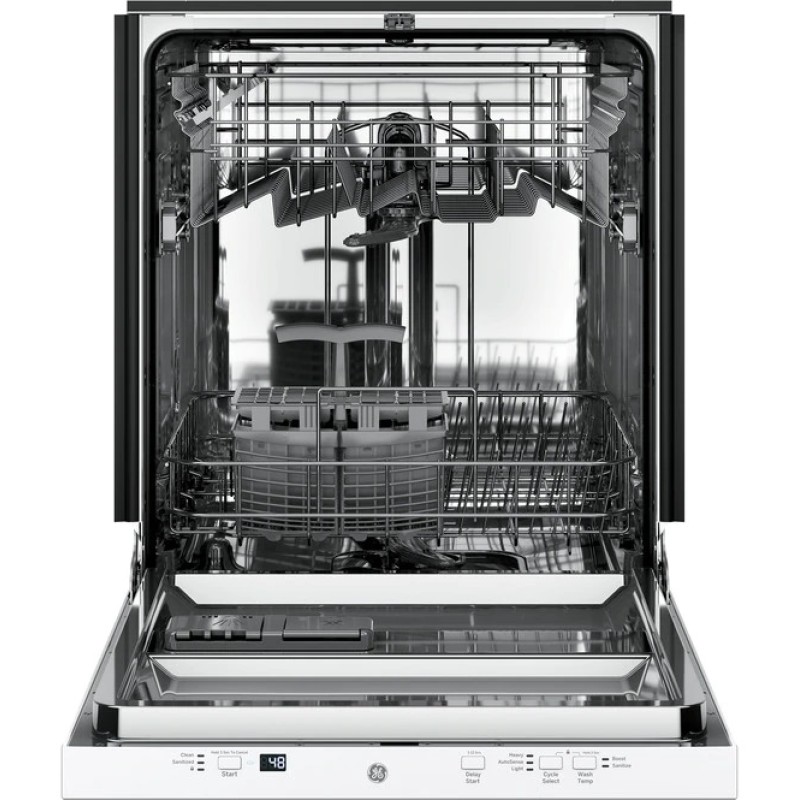 GE ADA Compliant Stainless Steel Interior Dishwasher with Sanitize Cycle