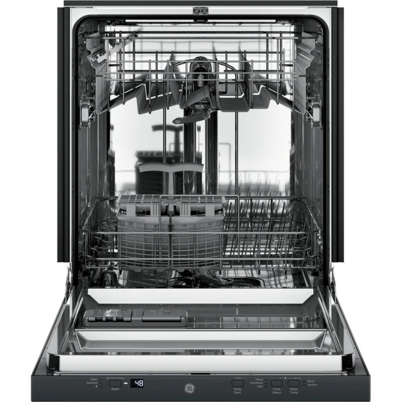 GE ADA Compliant Stainless Steel Interior Dishwasher with Sanitize Cycle