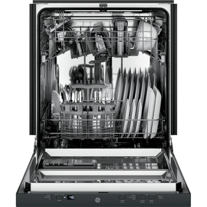 GE ADA Compliant Stainless Steel Interior Dishwasher with Sanitize Cycle