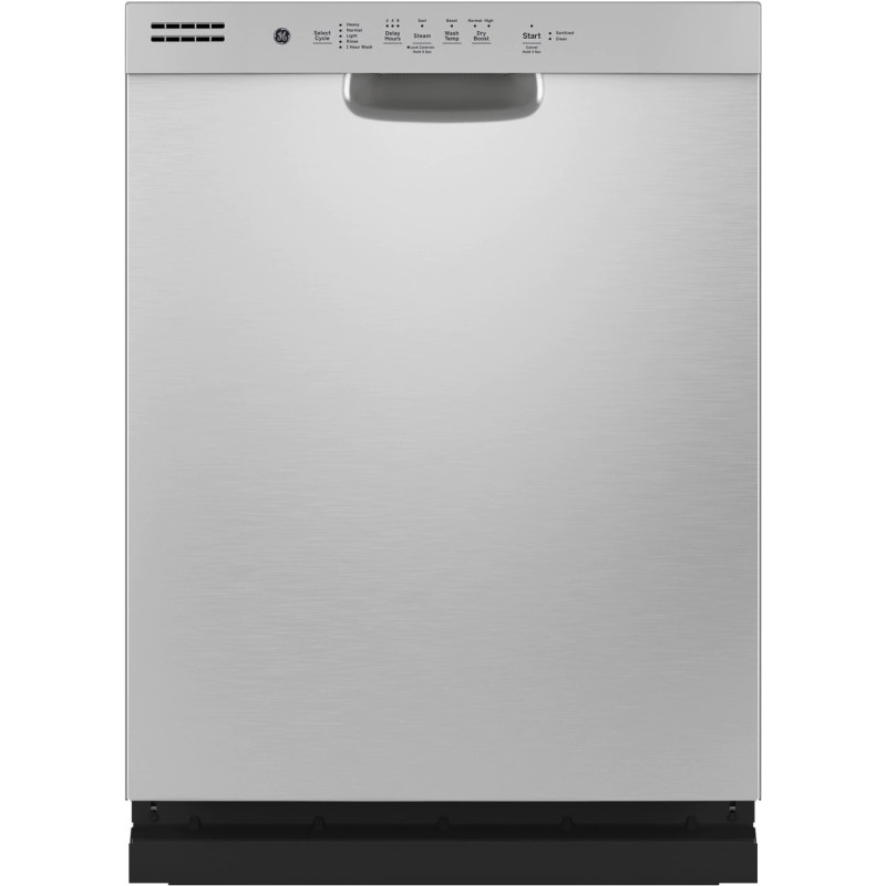 GE Front Control with Stainless Steel Interior Dishwasher with Sanitize Cycle & Dry Boost