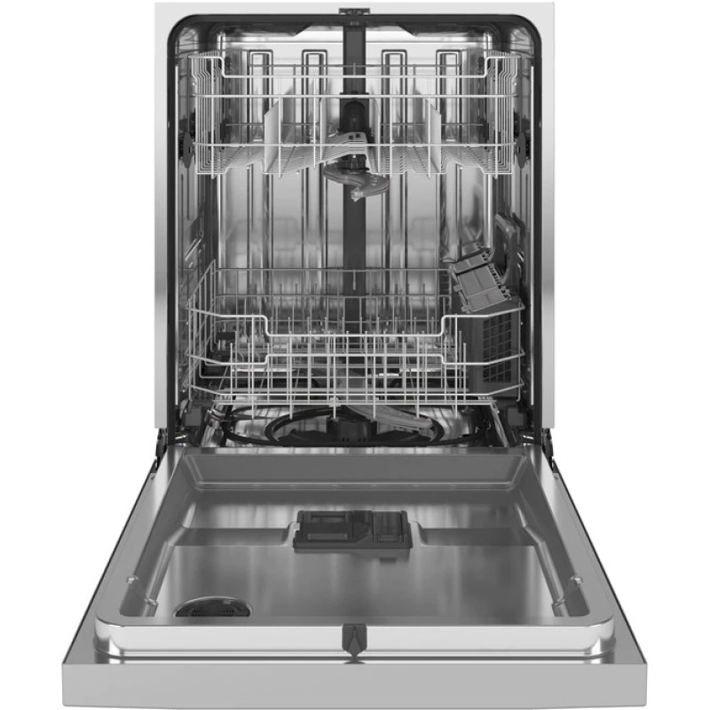 GE Front Control with Stainless Steel Interior Dishwasher with Sanitize Cycle & Dry Boost