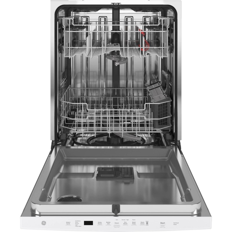 GE Top Control with Stainless Steel Interior Dishwasher with Sanitize Cycle & Dry Boost with Fan Assist