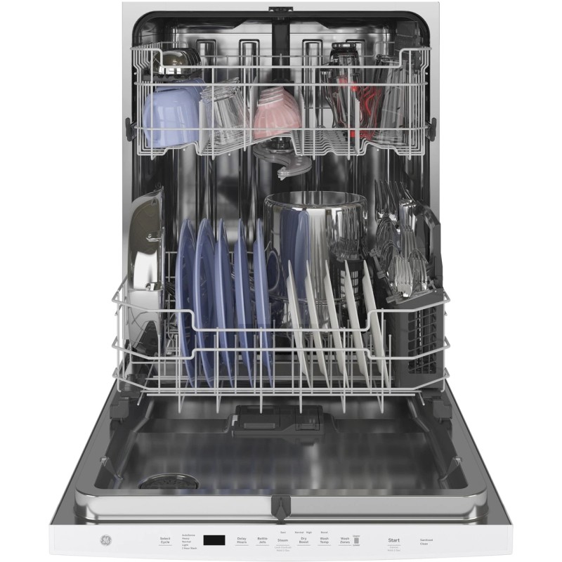 GE Top Control with Stainless Steel Interior Dishwasher with Sanitize Cycle & Dry Boost with Fan Assist