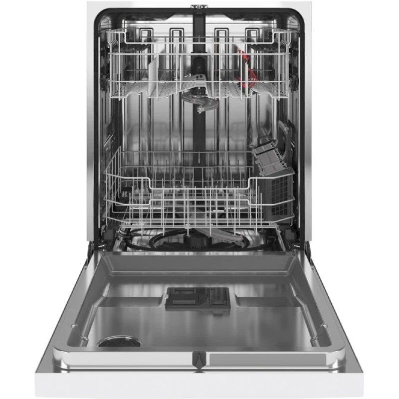 GE Front Control with Stainless Steel Interior Dishwasher with Sanitize Cycle & Dry Boost