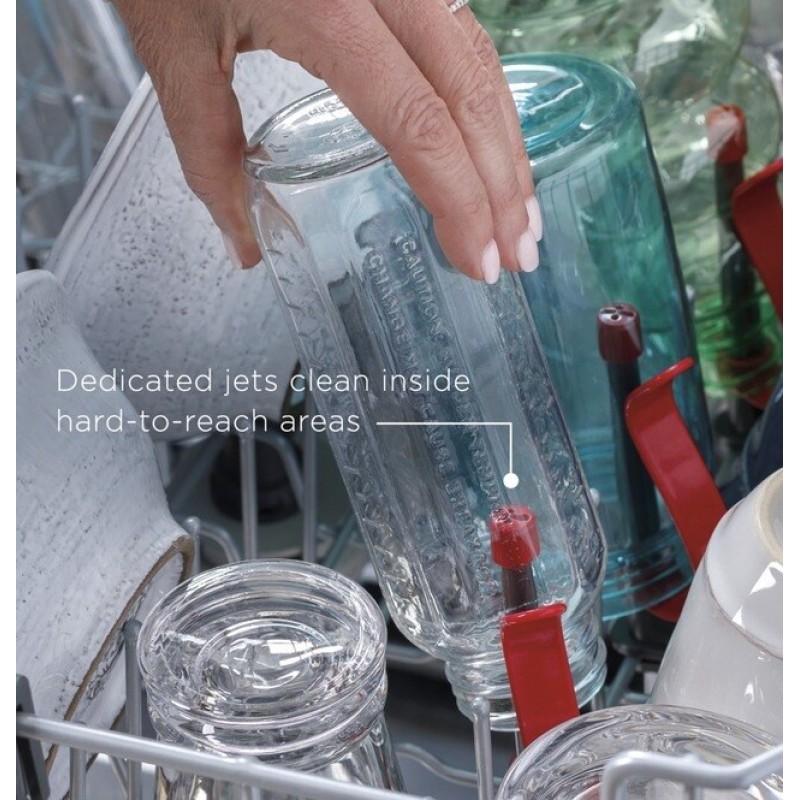 GE Top Control with Stainless Steel Interior Dishwasher with Sanitize Cycle & Dry Boost with Fan Assist