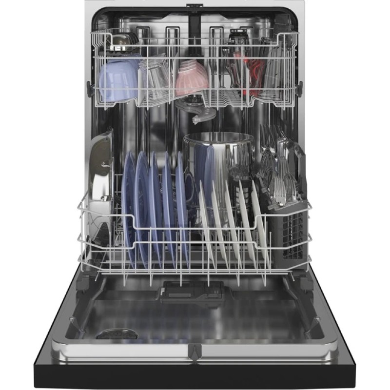 GE Front Control with Stainless Steel Interior Dishwasher with Sanitize Cycle & Dry Boost