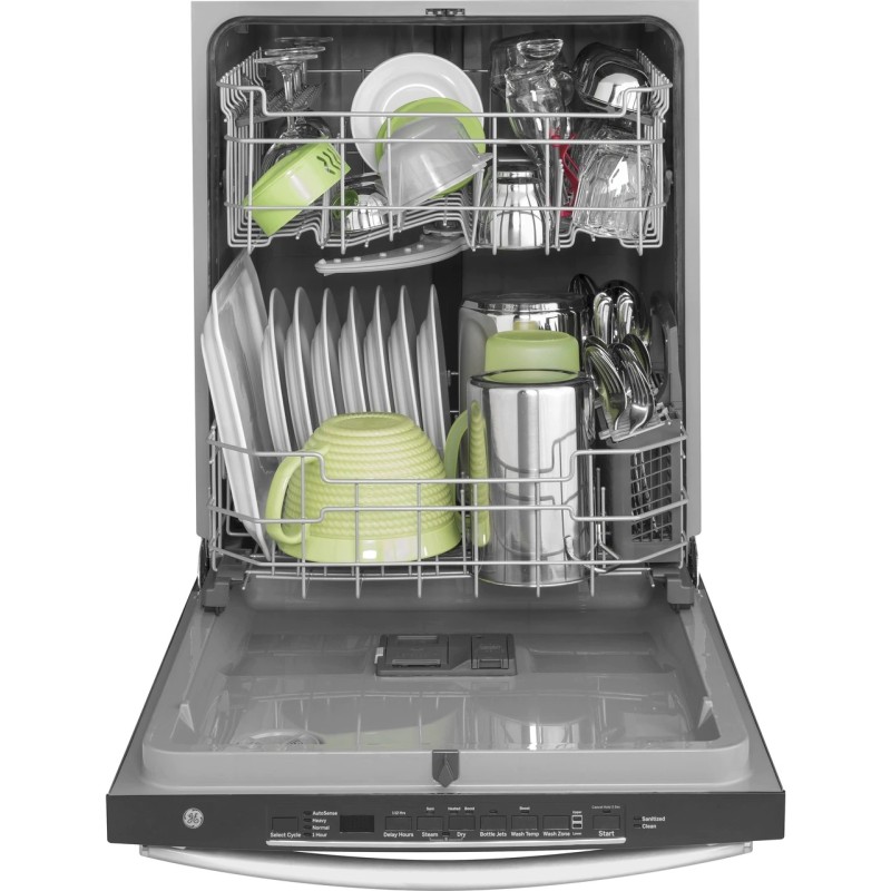 GE Top Control with Plastic Interior Dishwasher with Sanitize Cycle & Dry Boost