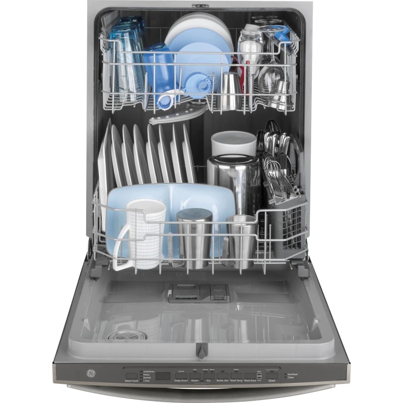 GE Top Control with Plastic Interior Dishwasher with Sanitize Cycle & Dry Boost