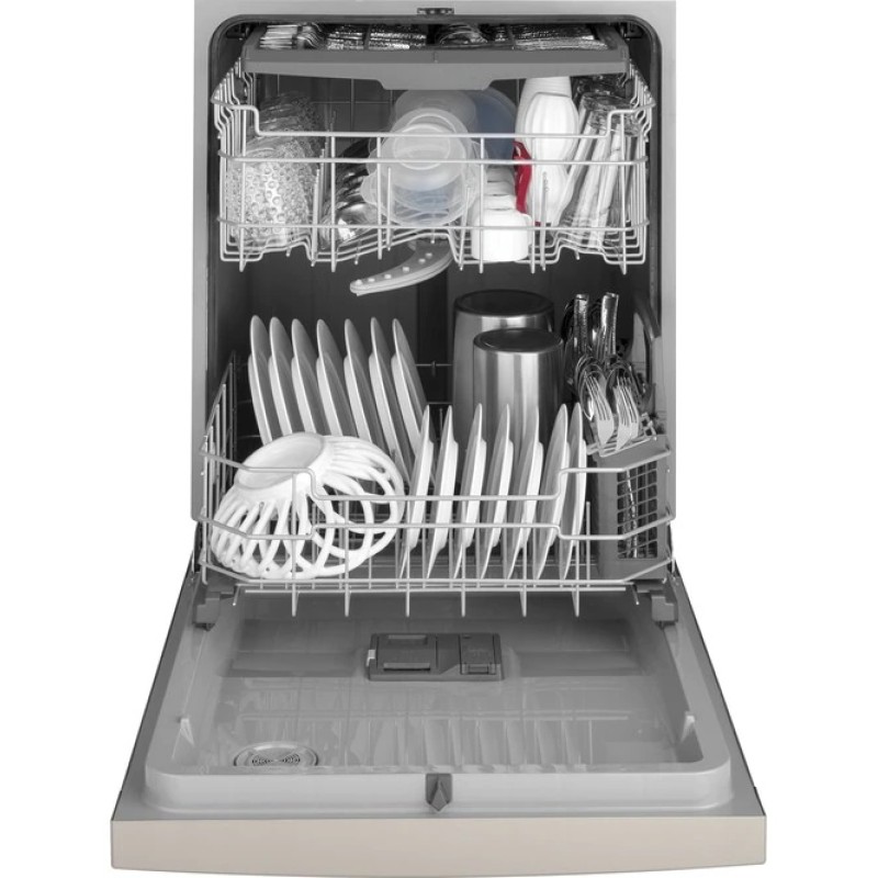 GE Front Control with Plastic Interior Dishwasher with Sanitize Cycle & Dry Boost