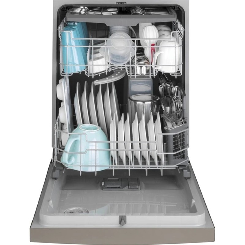 GE Front Control with Plastic Interior Dishwasher with Sanitize Cycle & Dry Boost