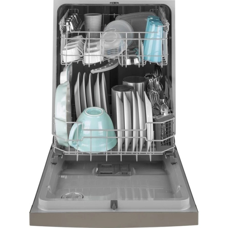 GE Front Control with Plastic Interior Dishwasher with Sanitize Cycle & Dry Boost