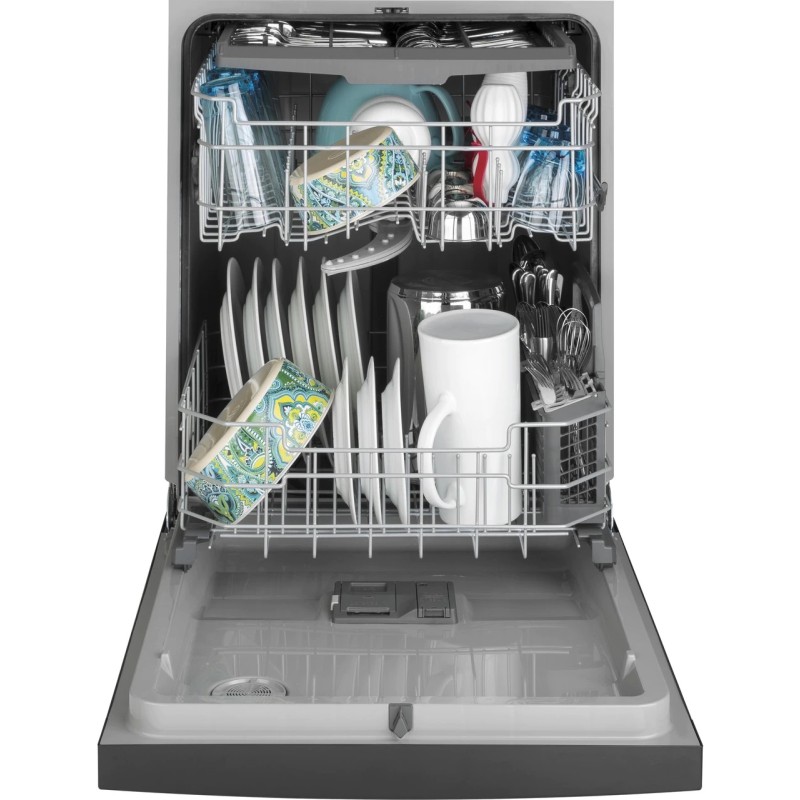 GE Front Control with Plastic Interior Dishwasher with Sanitize Cycle & Dry Boost