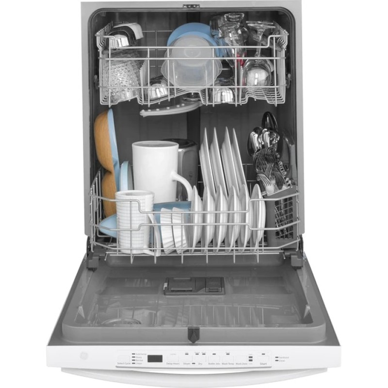 GE Top Control with Plastic Interior Dishwasher with Sanitize Cycle & Dry Boost