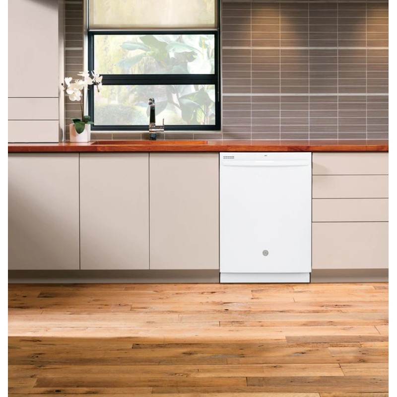 GE Top Control with Plastic Interior Dishwasher with Sanitize Cycle & Dry Boost