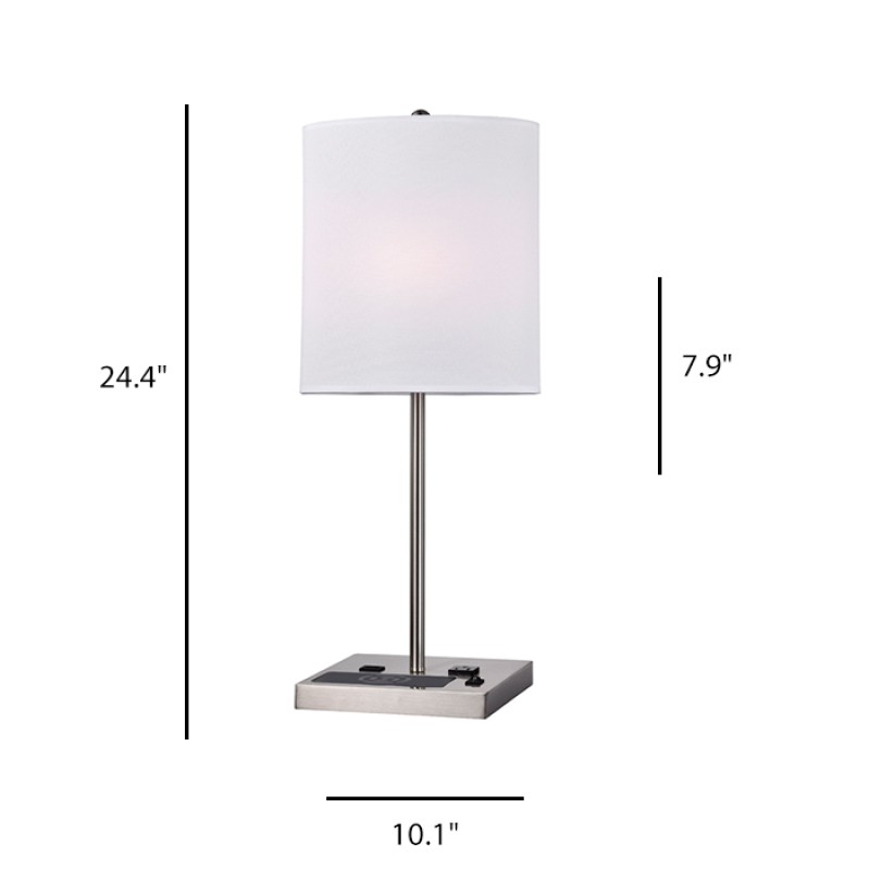 LED Wall Lamp with Power Outlet & USB Charger – 10.1" x 24.4" Oil Rubbed Bronze / Satin Nickel – ETL Listed