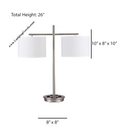 Desk Lamp with 2 Elec/ 2 USBs