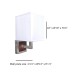 Single Arm Wall Lamp Brushed Nickel & Wood Veneer with T/C Fabric Shade | LOG660123