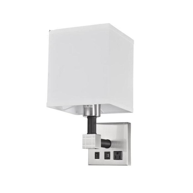 Wall Lamp with 1 Elec/1 USB