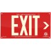 Red Acrylic EXIT Sign (Arrow right), 7 inch letters