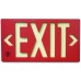 100 ft LED Exit Sign Red – Photoluminescent Emergency Exit Sign with Chevrons