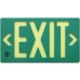 100 ft LED Exit Sign Green – Photoluminescent Emergency Exit Sign with Chevrons