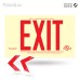 Rigid PVC Plastic EXIT Sign, unframed, red letters (6 in) Double sided
