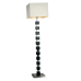 Brushed Nickel & Black Floor Lamp – Modern Standing Lamp (30" H) | LOG10178