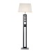 Floor Lamp Brushed Nickel & Black – Modern Standing Floor Light (65" H x 19 1/3" W) | LOG10183