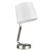 Brushed Nickel Table Lamp with Two Outlets, USB & Qi Wireless Charger – TL-0006-LG
