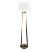 Bronze Floor Lamp with White Fabric Shade – 64" Standing Lamp with Push Switch | FL-050FL-LG