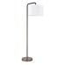 Bronze Floor Lamp with White Fabric Shade – 61.5" Standing Lamp with Rocker Switch | FL-0149-LG