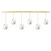Stained Brass Pendant Lamp – Hardwired 6-E26 Sockets, Acrylic Shade | WL-2149-LG