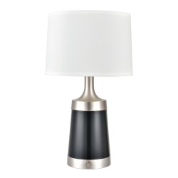 Table Lamps Powder Coated Champagne Brass Plus Powder Coated Glossy Black