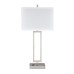 Brushed Nickel Table Lamp – 100W Max with Power Outlet