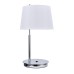 Polished Chrome Table Lamp with White Fabric Shade – E26 100W (Model TL-071-LG)