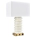 Satin Brass Table Lamp with USB Port and Outlet – 24" Modern Bedside Lamp