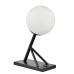 Matte Black Table Lamp with Frosted Glass Globe – 26.5" Modern Accent Lamp
